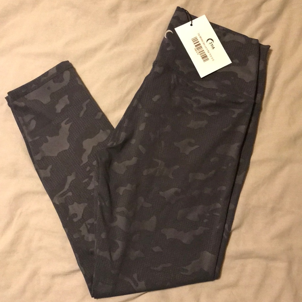 Zyia Gray Battleship Camo Luxe Hi-Rise Leggings